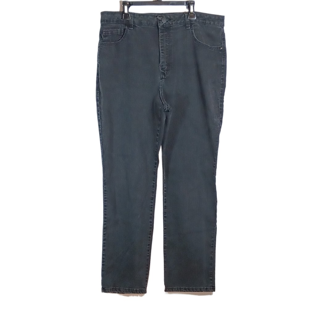 Lee Relaxed Straight Jeans Womens 16 Short Black Retro 80s 90s High Rise Stretch